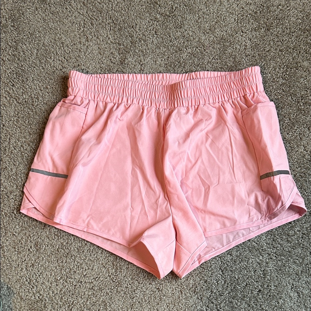 Athletic Pink Women's Shorts with Elastic Waistband